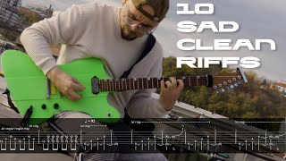 10 SAD RIFFS with tabs [upl. by Atnwahs]