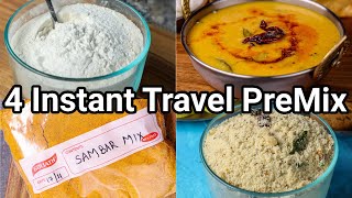 4 Instant Travel Premix Recipes for Complete Meal  Homemade Ready 2 Eat Hostel Readymix Recipe [upl. by Myrt]