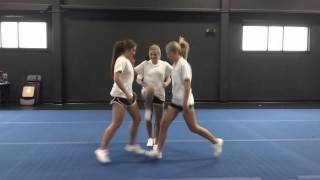 Basic Cheerleading Stunt Progression Thigh Stand [upl. by Garland436]