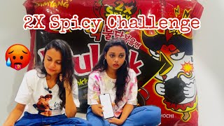 ðŸ¥µ2x SPICY SAMYANG FIRE NOODLES CHALLENGE ðŸ”¥Buldak Hot Chicken Flavor RamenðŸŒ¶ [upl. by Eeldivad]