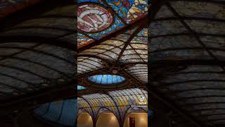 Stained Glass Ceiling at our hotel travel mexicocity trending fyp travelvlog granhotel [upl. by Townshend]