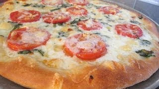 Margherita Pizza  Fresh Garlic Basil and Roma Tomatoes  PoorMansGourmet [upl. by Cofsky]