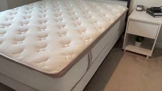 Queen Mattress 14 Inch Individual Pocket Spring Firm Bed Motion Isolation amp Pressure Relief Review [upl. by Melisent]