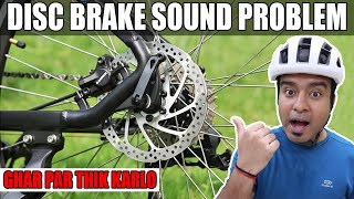 Bicycle Disc Brake SOUND Problem Fix  MTB Disc Brake Noise solution [upl. by Ahsoik]