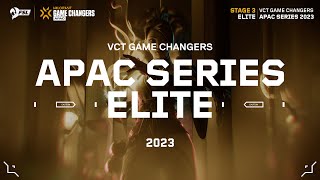 ID 2023 VCT Game Changers APAC Series Elite  Day 1 [upl. by Basir]