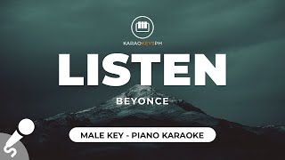 Listen  Beyonce Male Key  Piano Karaoke [upl. by Terag23]