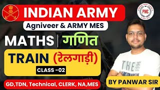 INDIAN ARMY Agniveer amp ARMY MES  MATHS  TRAIN रेलगाड़ी CLASS02  BY PANWAR SIR [upl. by Nawyt]