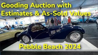 Gooding Auction Pebble Beach 2024 [upl. by Neirad448]