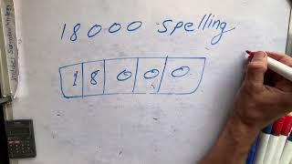 18000 spelling कैसे लिखते हैं  18000 Number Spelling   Hindi  Maths Teacher [upl. by Julianne]