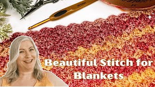 I Discovered the MOST BEAUTIFUL Stitch for Blankets and Scarves  Paris Stitch [upl. by Stouffer]