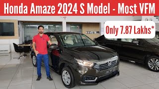 Honda Amaze quotSquot 2024  Value for Money  Detailed Review [upl. by Latterll]