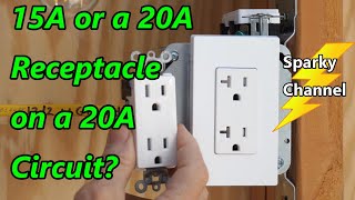 Shall I Use a 15A or a 20A Receptacle on a 20A Circuit  2020 NEC 21021B1 and 21021B3 [upl. by Elesig]