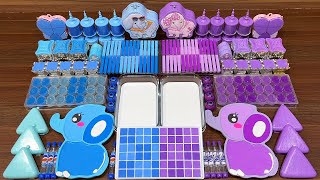 BLUE vs PURPLE ELEPHANT I Mixing Random into Glossy Slime I Satisfying Slime 826 [upl. by Diver420]