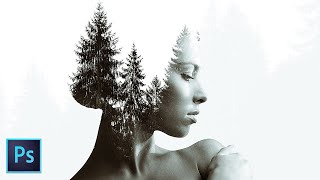 EASY Double Exposure  Photoshop Tutorial [upl. by Severson]