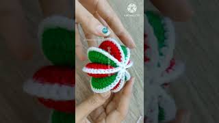 🌲Crochet Christmas Bauble  Christmas Decorations Free pattern Tutorial on YouTube shorts crochet [upl. by Aset]