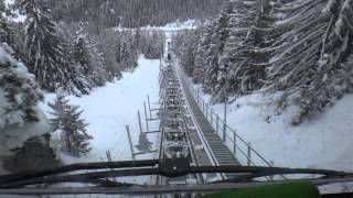 Riding the FracheyAlpe Ciacerio Funicular Champoluc [upl. by Gottlieb]