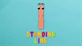 Lines  Slanting line  Standing line  Sleeping line  Introduction to lines [upl. by Nanis]