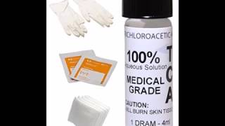 100 TCA Skin Peel Kit Trichloroacetic Acid ACS TATTOO Remover Age Spots Acne Scars Warts Mol [upl. by Anirahc]