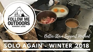 Solo again  Snowtrekker 8x8 winter camping  A better stove method  PTI [upl. by Eiznil]