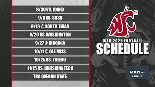 WSU 2025 football schedule [upl. by Nnylyak672]