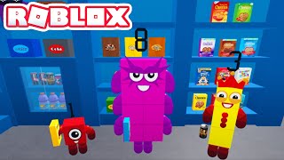 Numberblocks Go To The Grocery Store In ROBLOX [upl. by Akinert]