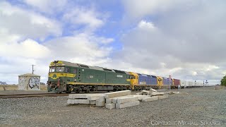 7902V Mildura Container Train At Buchter Road Railway Crossing Gheringhap Loop 762024  PoathTV [upl. by Dust792]