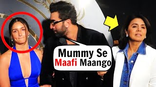 Alia Bhatt FIGHT With Mother Inlaw Neetu Kapoor In PUBLIC At Animal Movie Success Party [upl. by Earley273]