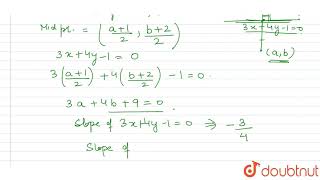 What is the image of the point 1 2 on the line 3x4y10 [upl. by Eidualc]