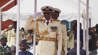 Nigeria Navy holds last parade for outgoing president Muhammadu Buhari [upl. by Schwing]