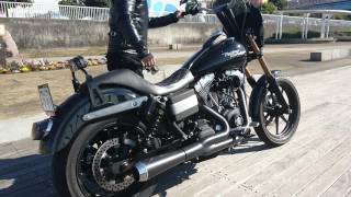 【Harley FXDB】Dyna Street Bob Exhaust sound [upl. by Nachison]