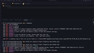 npm ERR network ERR  Proxy erroryou are behind a proxy or have bad network settings [upl. by Amena]