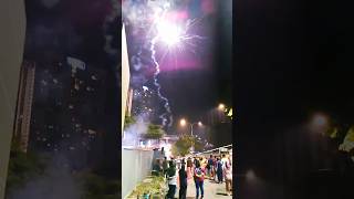 Deepavali celebration and fireworks 🎇🪔malaysia fireworks tourist capturedbyme klcity [upl. by Yssirk]