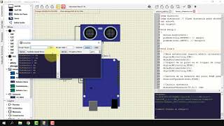 Sensor Ultrasónico  Arduino  con SimulIDE [upl. by Ibrek]