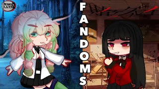 Fandoms react to each other 23 Yumeko and Mitsuri  Kshima [upl. by Irakab]