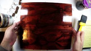 Mahogany Stain Color Using Wood Dyes [upl. by Huntington]