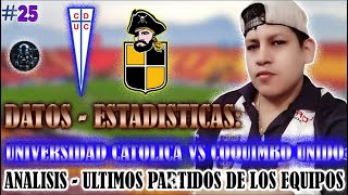 Revisamos datos análisis y estadísticas del partido Universidad Católica vs Coquimbo Unido 2024 [upl. by Atiuqehc]