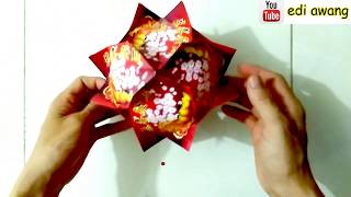 Cara Membuat Lampion dari kertas Angpao 用红包做灯笼 Lantern Tutorial [upl. by Stover]