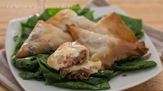 Fagottini di pasta fillo con salmone e funghi [upl. by Venezia]