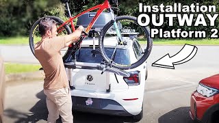 Rack Installation Thule Outway Platform 2 Trunk Mount Bike Rack  Thule 993005 [upl. by Bambie]