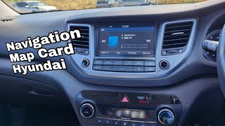 How to install Navigation SD Map card  Hyundai Tucson 2016  UK Vehicles [upl. by Haldis]