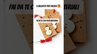 6 IDEE di BIGLIETTI da appendere ai pacchi 🎁 FAI DA TE CON POCHI MATERIALI faidatecreativo diy [upl. by Ause]