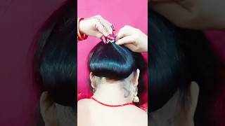 Quick Low Bun Hairstyle ytshorts [upl. by Alyam]