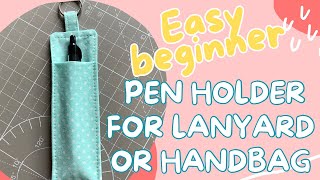 How to sew a lanyard pen holder 10 minute sewing Gift ideas [upl. by Neille922]