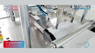 Suntech Automatic High Speed N95 FFP2 Head Strap Foldabel Mask Making Machine [upl. by Zadoc]