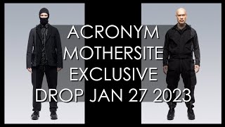 ACRONYM Mothersite Exclusive Drop January 27th 2023 J29WS amp J86GTB [upl. by Naquin313]