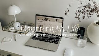 ORGANIZING MY LIFE  Notion Planning 6AM Productive Morning Routine To Do List Workout Skincare [upl. by Ming]