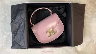 Celine mini besace triomphe CNY PINK [upl. by Jacqueline]