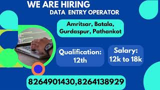 We are Hiring Data Entry Staff [upl. by Aikkin474]