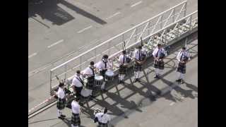 Farewell Pipes and Drums to MS WESTERDAM leaving Greenock 19AUG2010 [upl. by Dloreh476]