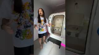 Steve Aoki With Oxygen Health Systems Hyperbaric Chamber [upl. by Maghutte]